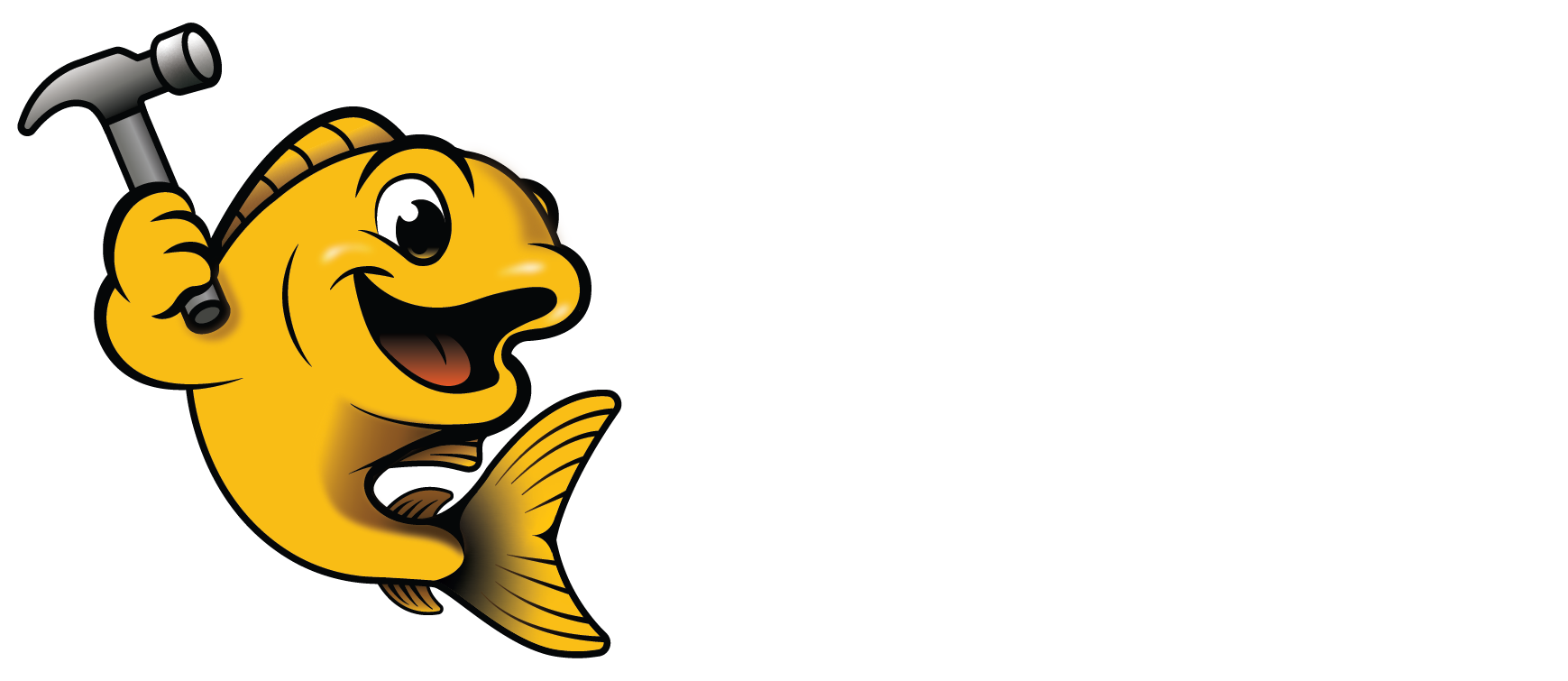 Big Fish Roofing Pittsburgh PA logo white text - roofing siding gutters contractor