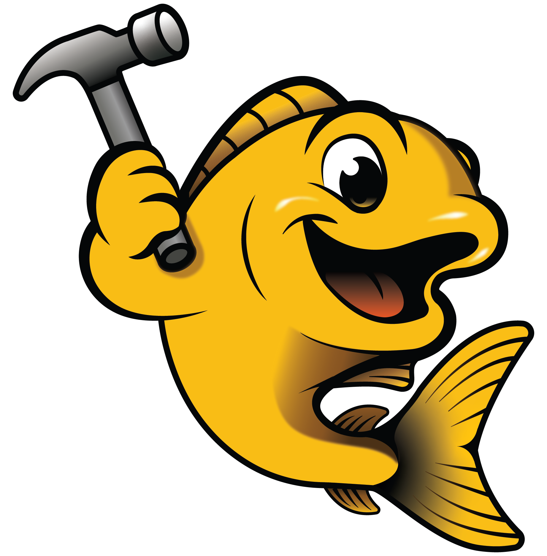 Big Fish Roofing Pittsburgh PA - Professional roofing contractor mascot full color
